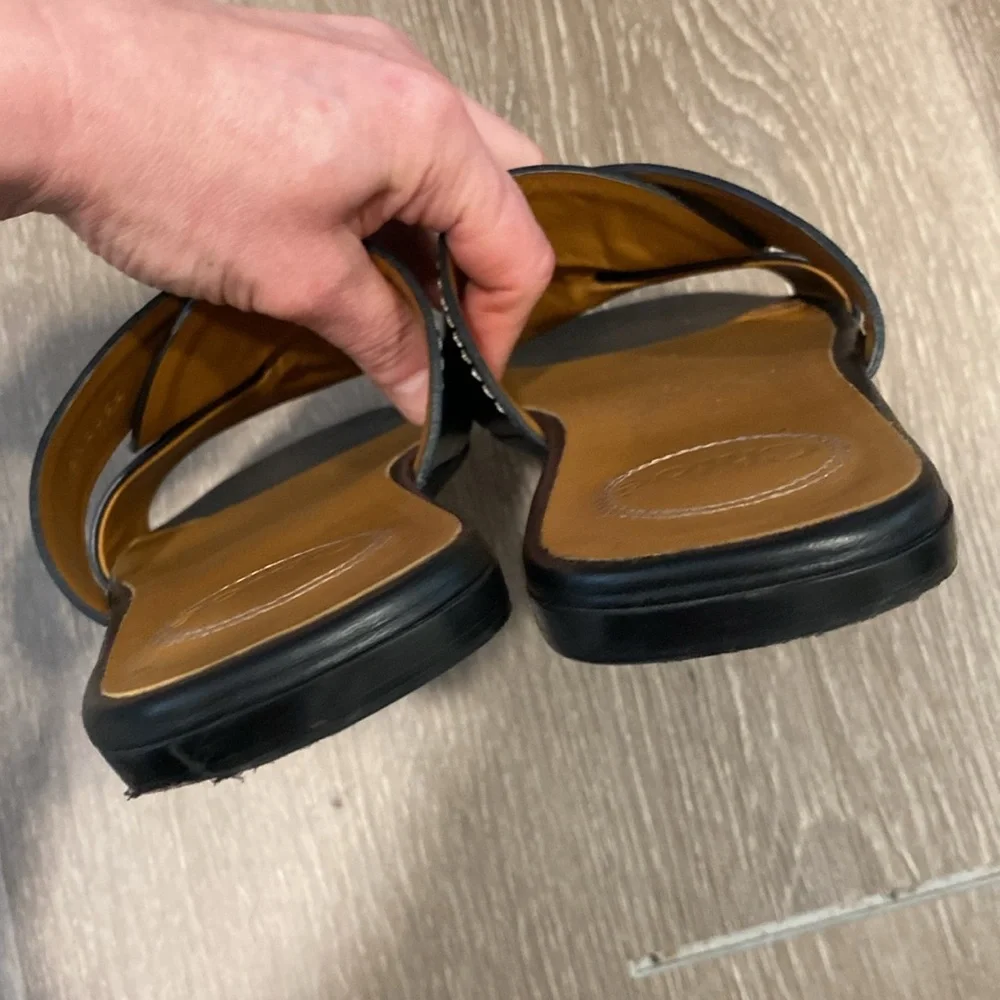 Chloe Black Leather Sandals - euro size 40 - Picture 3 of 5